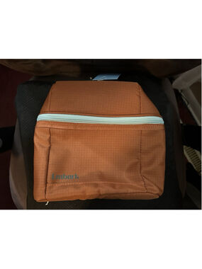 Embark Insulated Lunch Bag Orange New w/Tags Clip Handle